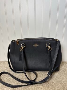 Coach Navy Christie Carry- All Handbag